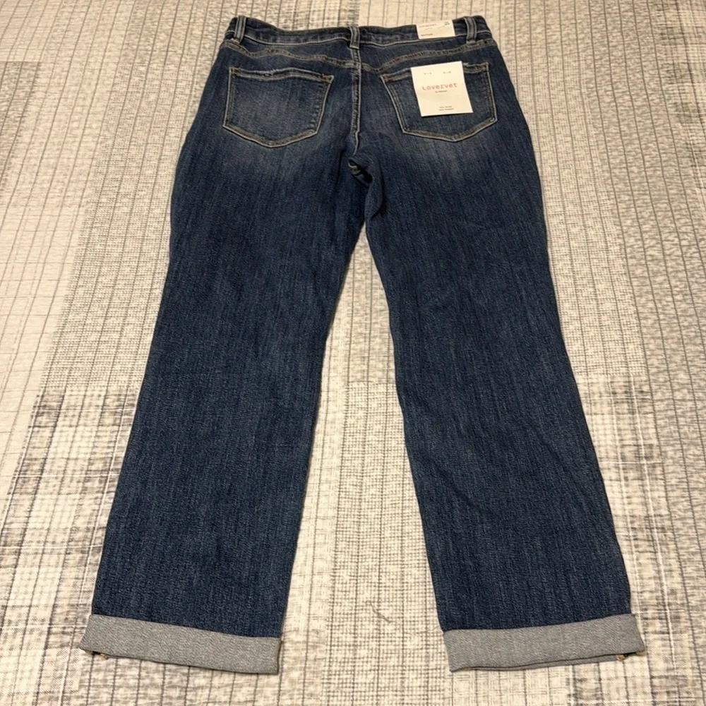 Vervet size 29/9 main squeeze destroyed boyfriend Lovervet blue jeans NWT - Picture 2 of 3
